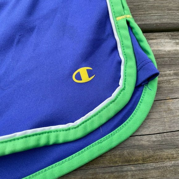 Champion Women Shorts Sport Athletic Powertrain Double Dry Blue Shorts Size XL - Picture 2 of 10